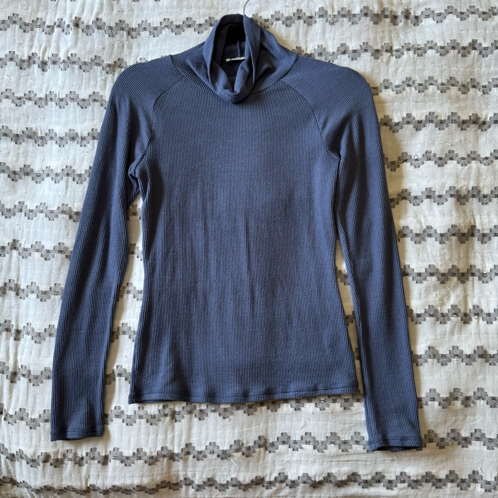 Free People Layering Turtleneck Top - S - Dusk Blue 🦕